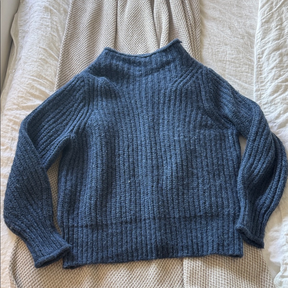 Madewell Loretto Blue Turtle Neck Sweater
